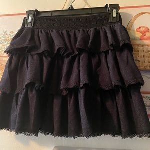 Rue21 Blue Ruffle and Lace Skirt.